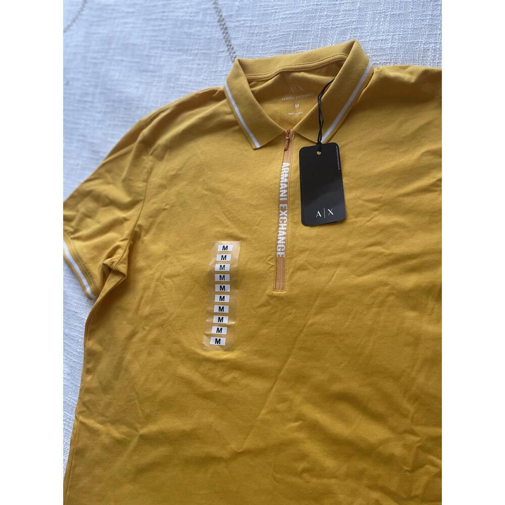 Armani Exchange - Men's Yellow Polo Shirt - Medium, NWT - Picture 2 of 5